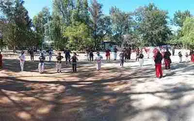SE PREPARAN FÍSICAMENTE RUMBO A CAMBIO DE CINTAS DE LA ACADEMIA KENPO KARATE KICKBOXING AKKAJRAMOS