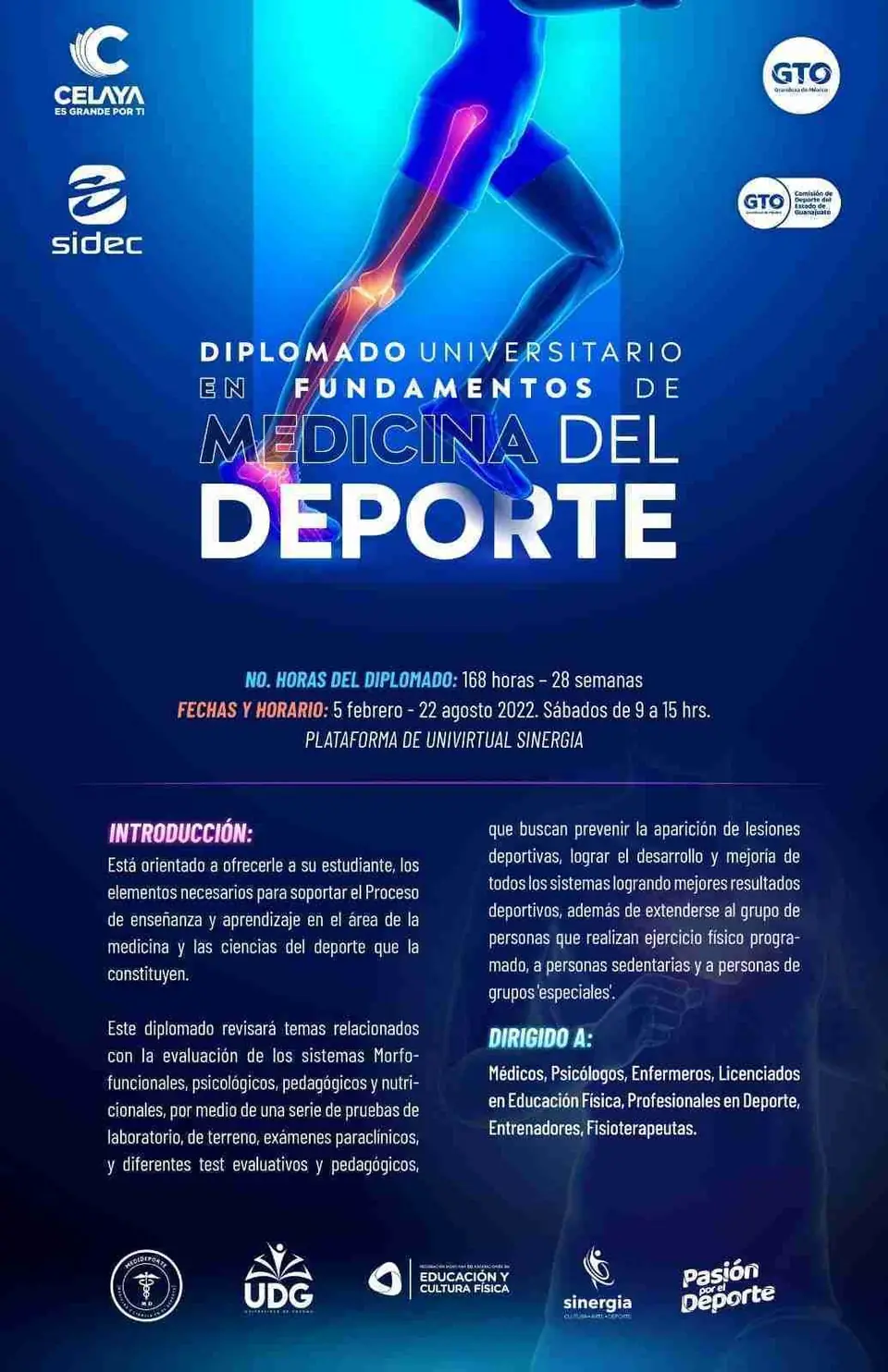 EXPERTOS EN LA MATERIA IMPARTIRÁN EL ‘DIPLOMADO UNIVERSITARIO EN FUNDAMENTOS DE MEDICINA DEL DEPORTE’