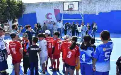 REHABILITAN CANCHA DE USOS MÚLTIPLES EN LA COLONIA LAS INSURGENTES