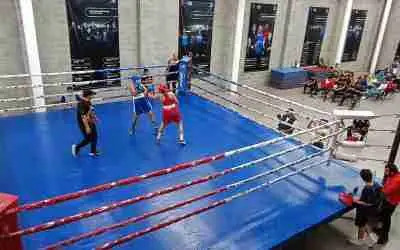 REALIZAN FOGUEO DE BOXEO EN GALAXIAS DEL PARQUE