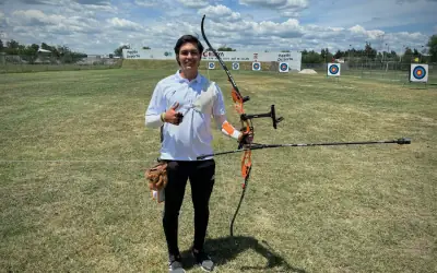 DA EXHIBICIÓN MATÍAS GRANDE, ARQUERO OLÍMPICO ORGULLO CELAYENSE